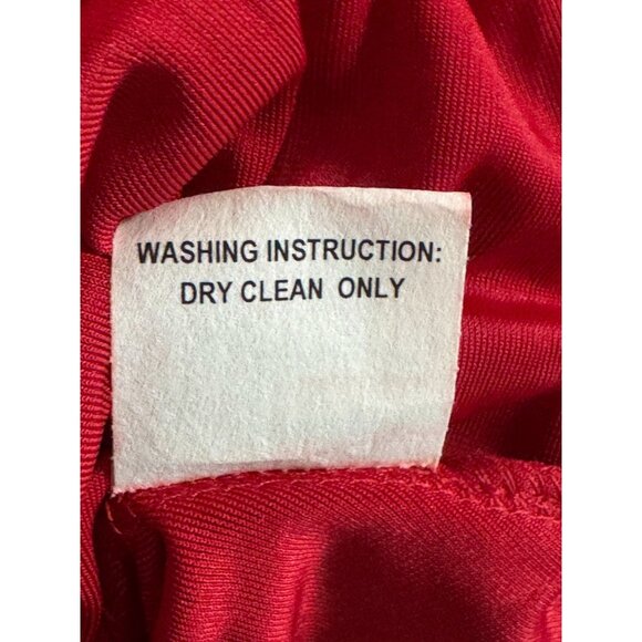 Red Velvet Long-Sleeve Tunic Top With Black Baroque Print V-Neck - Picture 9 of 9